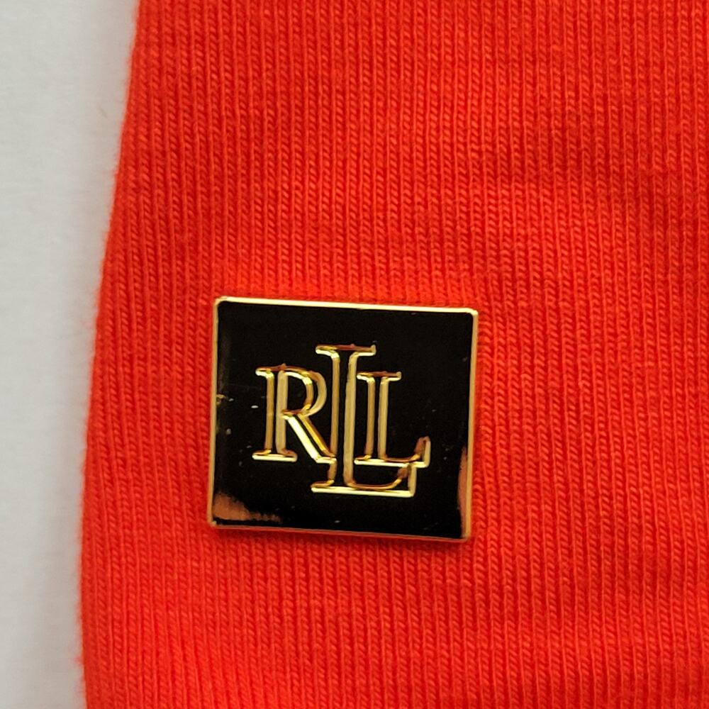 Lauren Ralph Lauren Red Short Sleeve Turtleneck Stretch Pullover Women's Size XL - Picture 3 of 7